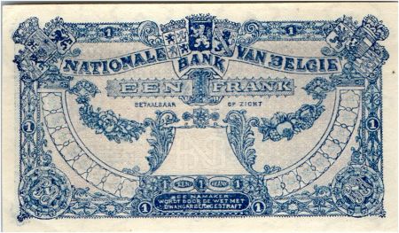 Belgique 1 Franc Roi Albert et Reine Elisabeth - 15/05/1920