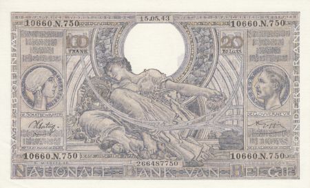 Belgique 100 Francs Albert et Elisabeth - 15-05-1943 - SPL - P.112
