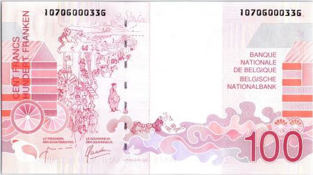 Belgique 100 Francs James. Ensor - Scène de plage- 1995