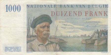 Belgique 1000 Francs Albert I - 1951 - TTB