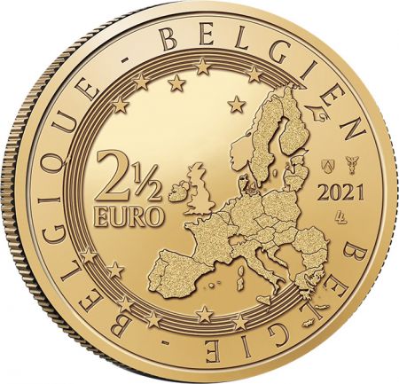 Belgique 2 5 Euros Commémo. Belgique 2021 - UEFA Euro 2020 Football