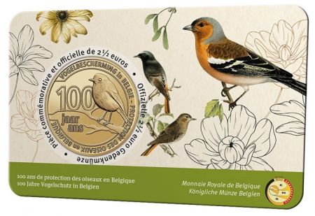 Belgique 2 5 Euros Commémo. Belgique 2022 - 100 ans de protection des oiseaux