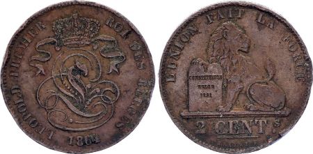 Belgique 2 Centimes Léopold I - Lion  -  1864/1