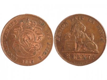 Belgique 2 Centimes Léopold I - Lion - 1856