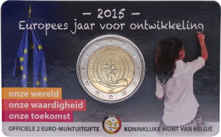 Belgique 2 Euro Année du Développement - 2015 Coincard BU