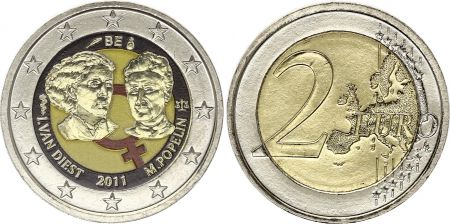 Belgique 2 Euros - Journée des droits de la femme - Colorisée - 2011