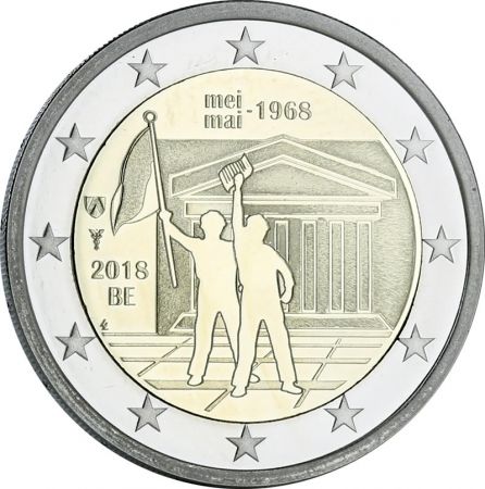 Belgique 2 Euros Commémo. BE Belgique 2018 - 50 ans Mai 1968