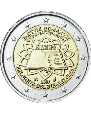 2 Euros Commémo. Belgique 2007 - Traité de Rome