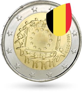 Belgique 2 Euros Commémo. Belgique 2015 - 30 ans du drapeau européen