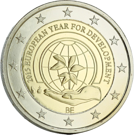 Belgique 2 Euros Commémo. Belgique 2015  frappe BE - Année pour le développement