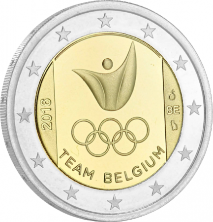 Belgique 2 Euros Commémo. Belgique 2016  frappe BE - J.O. de Rio