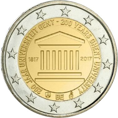 Belgique 2 Euros Commémo. Belgique 2017  frappe BU - Université de Gent