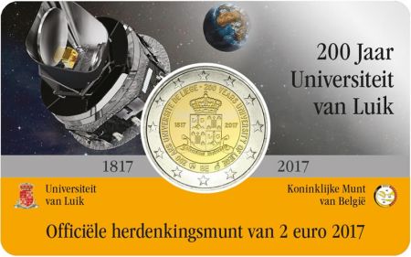 Belgique 2 Euros Commémo. Belgique 2017  frappe BU - Université de Liège