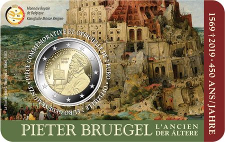 Belgique 2 Euros Commémo. Belgique 2019 version BU - 450 ans Mort Peter Brueghel l\'ancien