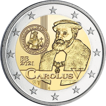 Belgique 2 Euros Commémo. Belgique 2021 - 500 ans des pièces Charles Quint
