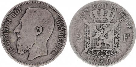 Belgique 2 Francs Léopold II - 1867