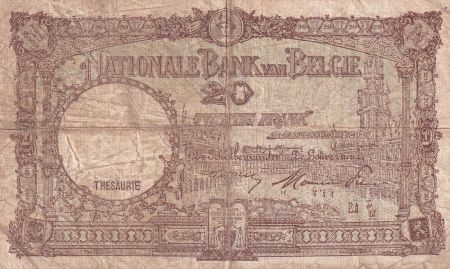 Belgique 20 Francs - Couple royal - 1948 - Lettre Q - P.116