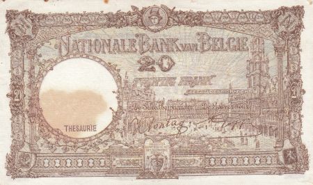 Belgique 20 Francs 05-09-1941 - Albert & Elizabeth