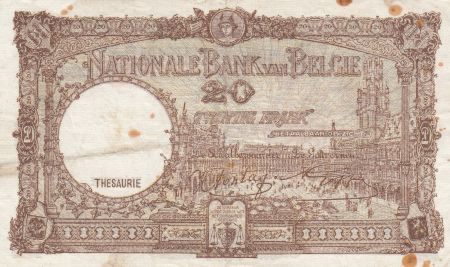 Belgique 20 Francs 09-09-1941 - Albert & Elizabeth