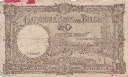 Belgique 20 Francs 25-04-1945 - Albert & Elizabeth