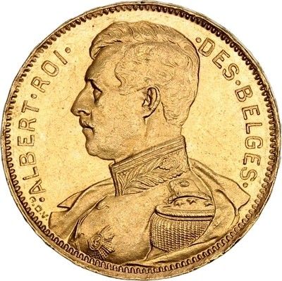 Belgique 20 Francs Albert I - Armoiries - 1914