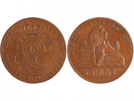 Belgique 5 Centimes Léopold I - Lion - 1852