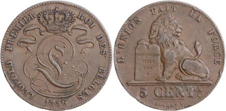 Belgique 5 Centimes Léopold I - Lion - 1856