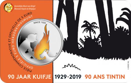 Belgique 5 Euros Belgique 2019 - 90 ans de TINTIN COULEUR