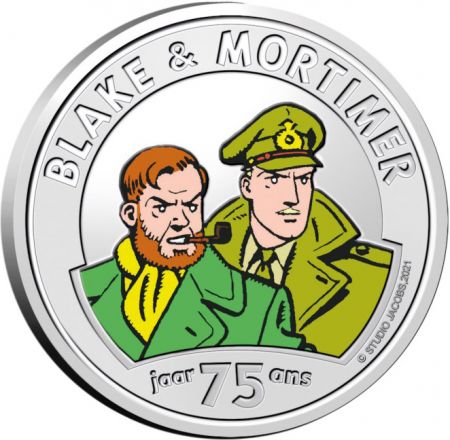 Belgique 5 Euros Belgique 2021 - 75 ans de Blake & Mortimer (version couleur)