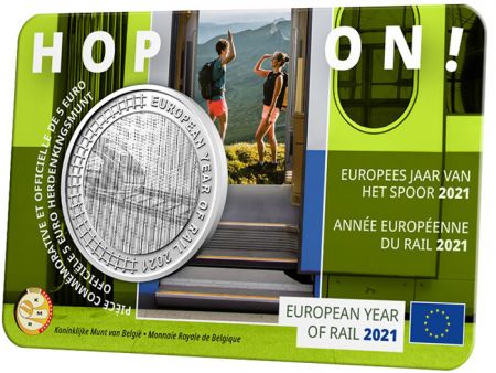 Belgique 5 Euros Belgique 2021 - Année Européenne du Train (Hologramme)