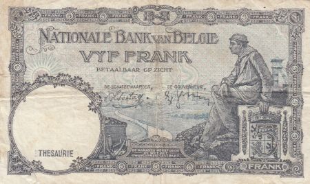 Belgique 5 Francs 05-05-1938 - Albert & Elizabeth