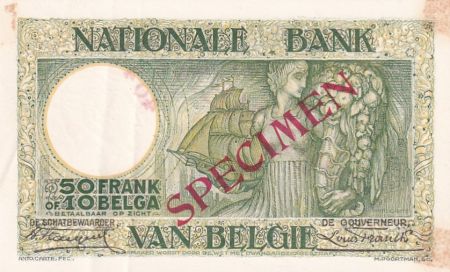 Belgique 50 Francs Paysanne - Abondance - Spécimen - 1928