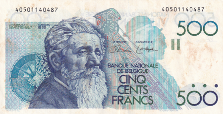 Belgique 500 Francs - Constantin Meunier - ND (1982-1998) - P.143.a
