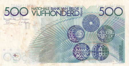 Belgique 500 Francs - Constantin Meunier - ND (1982-1998) - P.143.a