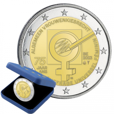 Belgique 75 ans du suffrage universel féminin en Belgique - 2 Euros Commémo. BE 2023