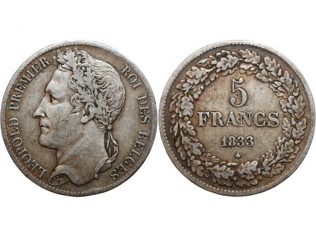 Belgique BELGIQUE - 5 FRANCS LEOPOLD I 1833