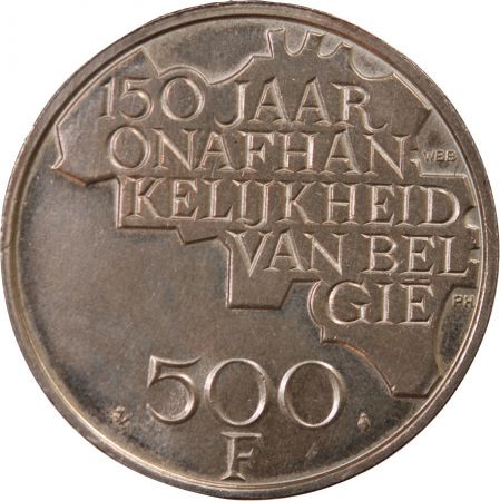 Belgique BELGIQUE  150 anniversaire de l\'indépendance - 500 FRANCS 1980
