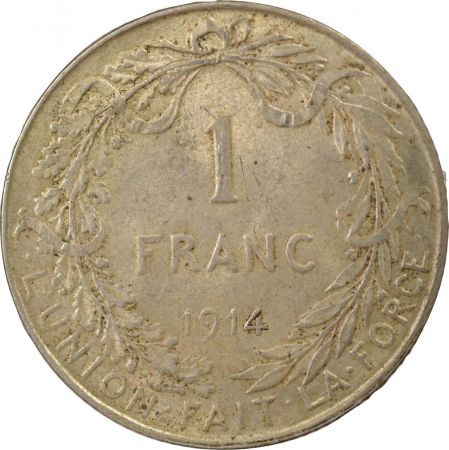 Belgique BELGIQUE, ALBERT I - 1 FRANC ARGENT 1914 - Légende française