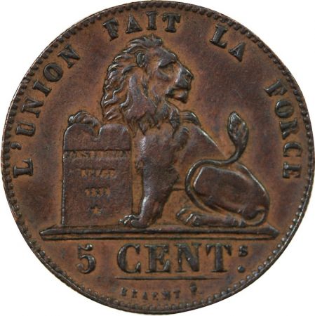 Belgique BELGIQUE  LEOPOLD Ier - 5 CENTIMES 1851