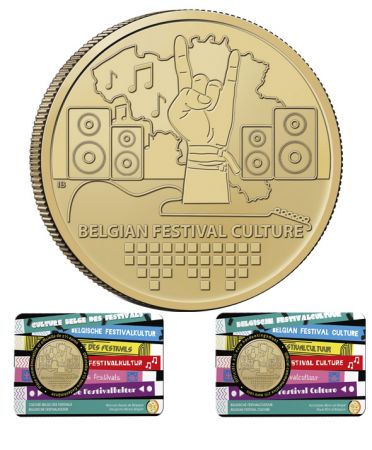 Belgique LOT 2 X 2 5 Euros Commémo. Belgique 2023 (Wallon et Flamand) - Culture Belge des festivals