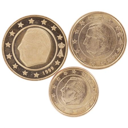 Belgique Lot 3 pièces 1 à 5 cents BELGIQUE 1999 à 2013