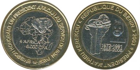 Bénin 6000 CFA Pdt M. Kerekou - 2003
