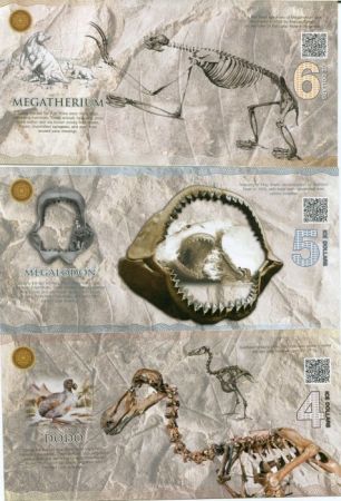 Beringia 15 Ice Dollars, Lot 3 Billets : Dodo - Megalodon - Megatherium 2015