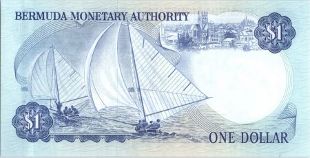 Bermudes 1 Dollar Elisabeth II - Bateaux - 1982