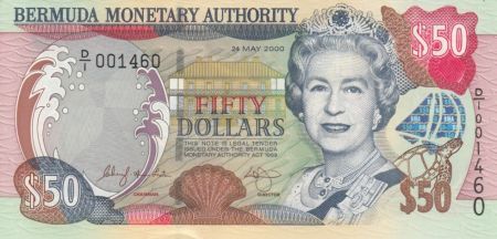 Bermudes 50 Dollars Elisabeth II, plongeurs - 2000