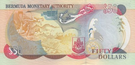 Bermudes 50 Dollars Elisabeth II, plongeurs - 2000