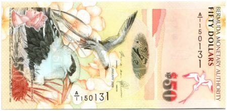 Bermudes 50 Dollars Oiseaux Tropicaux - Eglise St Peter 2009 (2012) - Série A.1 - Neuf