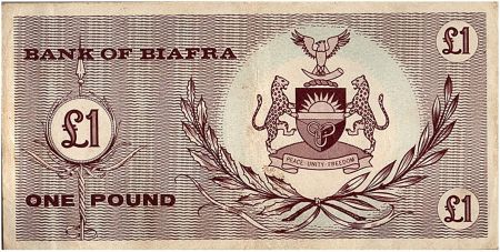 Biafra 1 Pound Palmier  - 1967 - Série AA