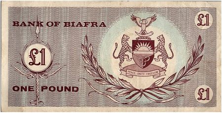 Biafra 1 Pound Palmier - 1967 - Série AA