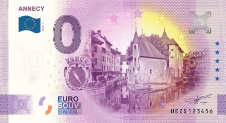 Billet 0 euro Souvenir -  Annecy - France 2022